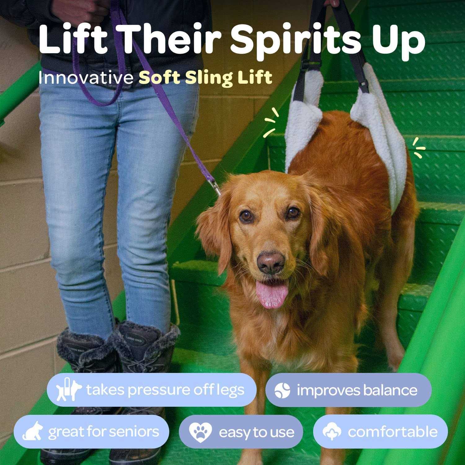 Labra Dog Veterinarian Approved Plush Soft Canine Sling Adjustable Straps - Image 5