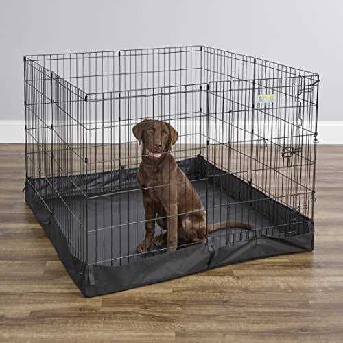 MidWest Homes For Pets Square Exercise Pen Solid Fabric Bottom 540-SQB - Image 5