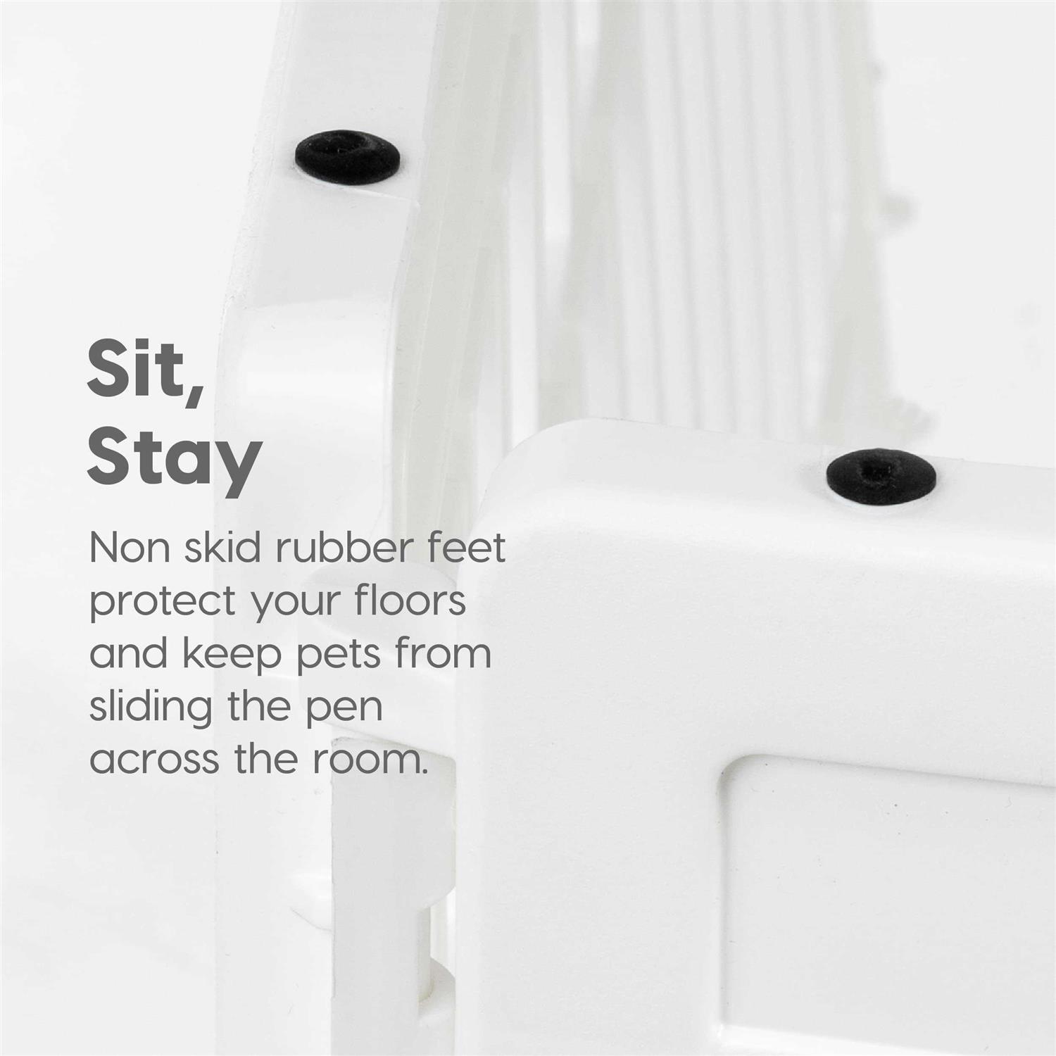 IRIS 24&& 4 Panel Exercise Pet Playpen with Door - Image 4