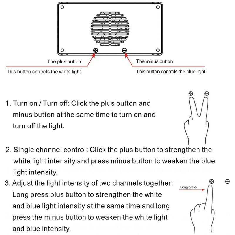 Hipargero Aquarium Light 3rd Generation A029 Aquarium LED Light 30 Watts Saltwater Light with Touch Control - Image 3