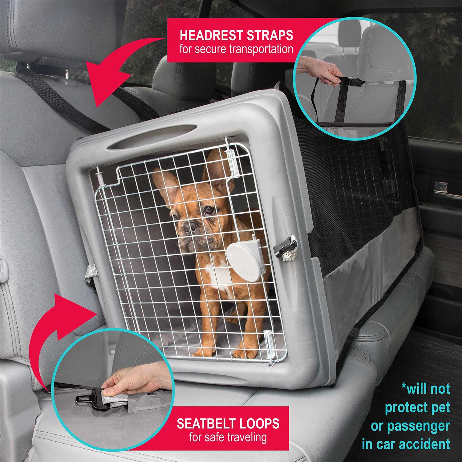 SPORT Pet Dog & Cat Car Seat Crate - Image 5