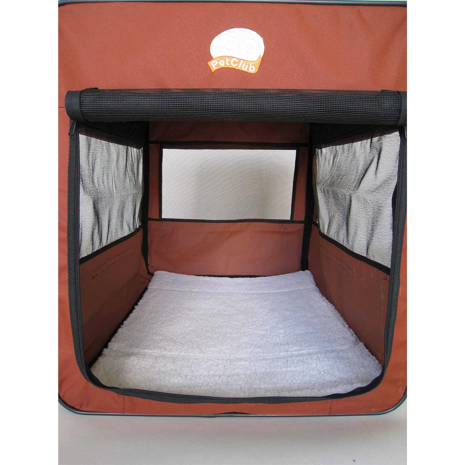 Go Pet Club Ab18 18 in. Brown Soft Dog Crate - Image 4