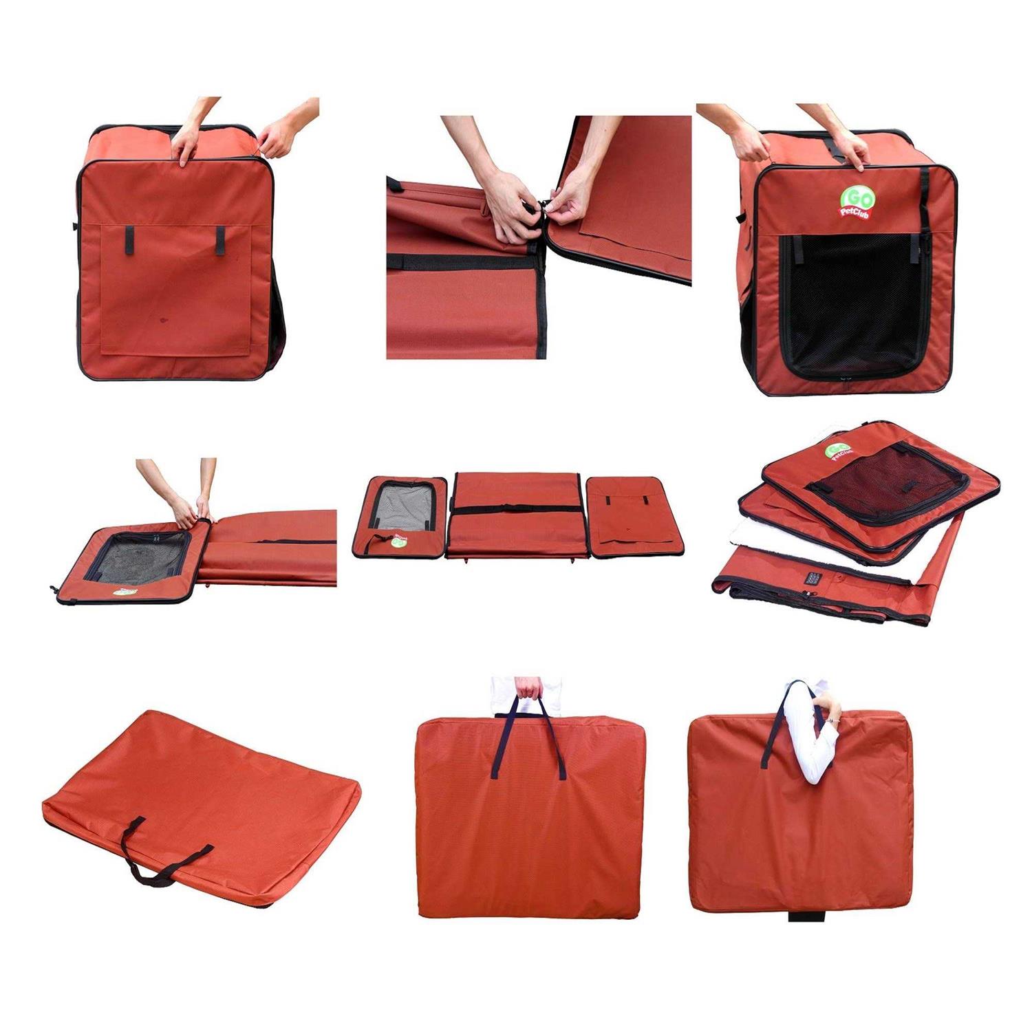 Go Pet Club Ab18 18 in. Brown Soft Dog Crate - Image 5