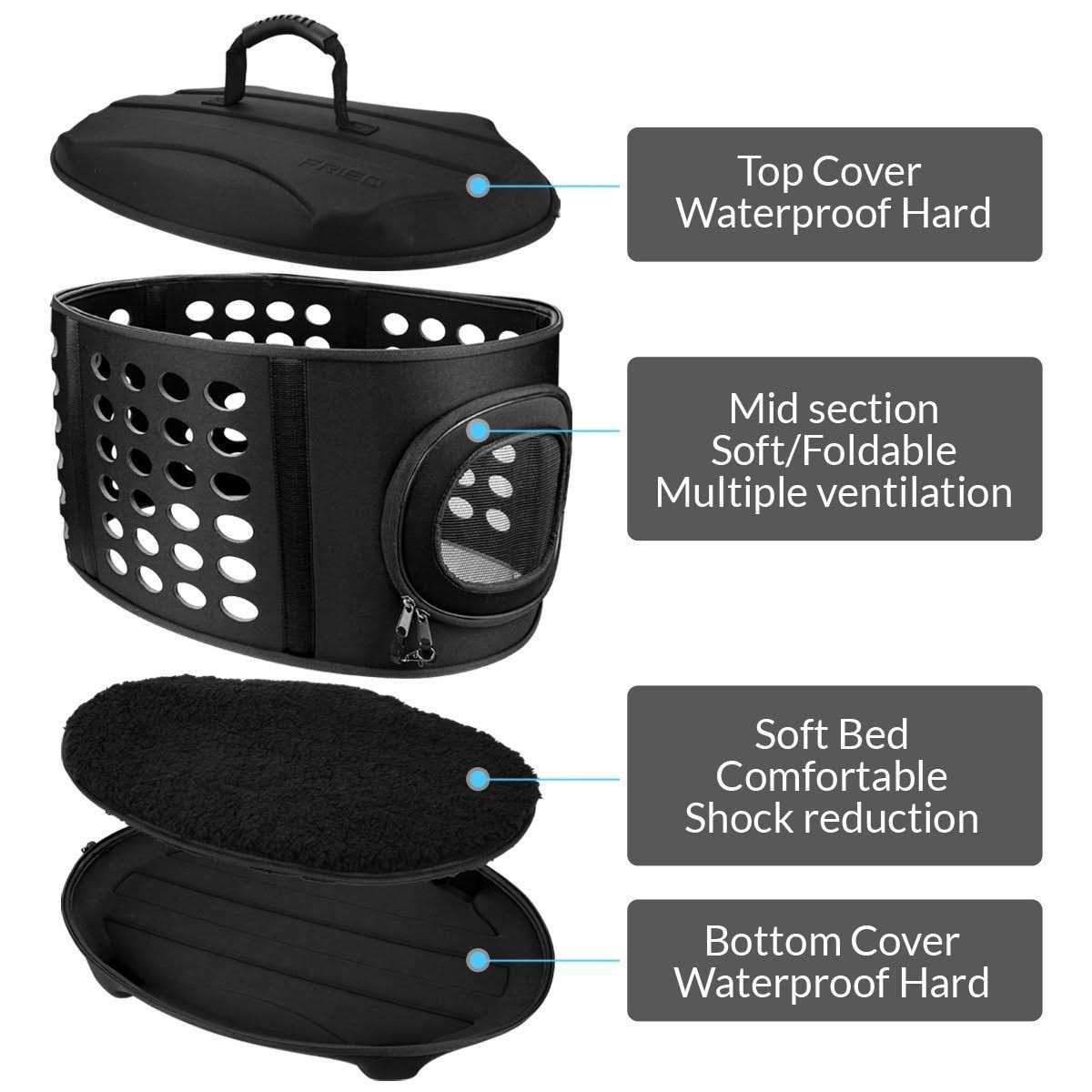 FRiEQ 23-Inch Large Hard Cover Pet Carrier - Image 5