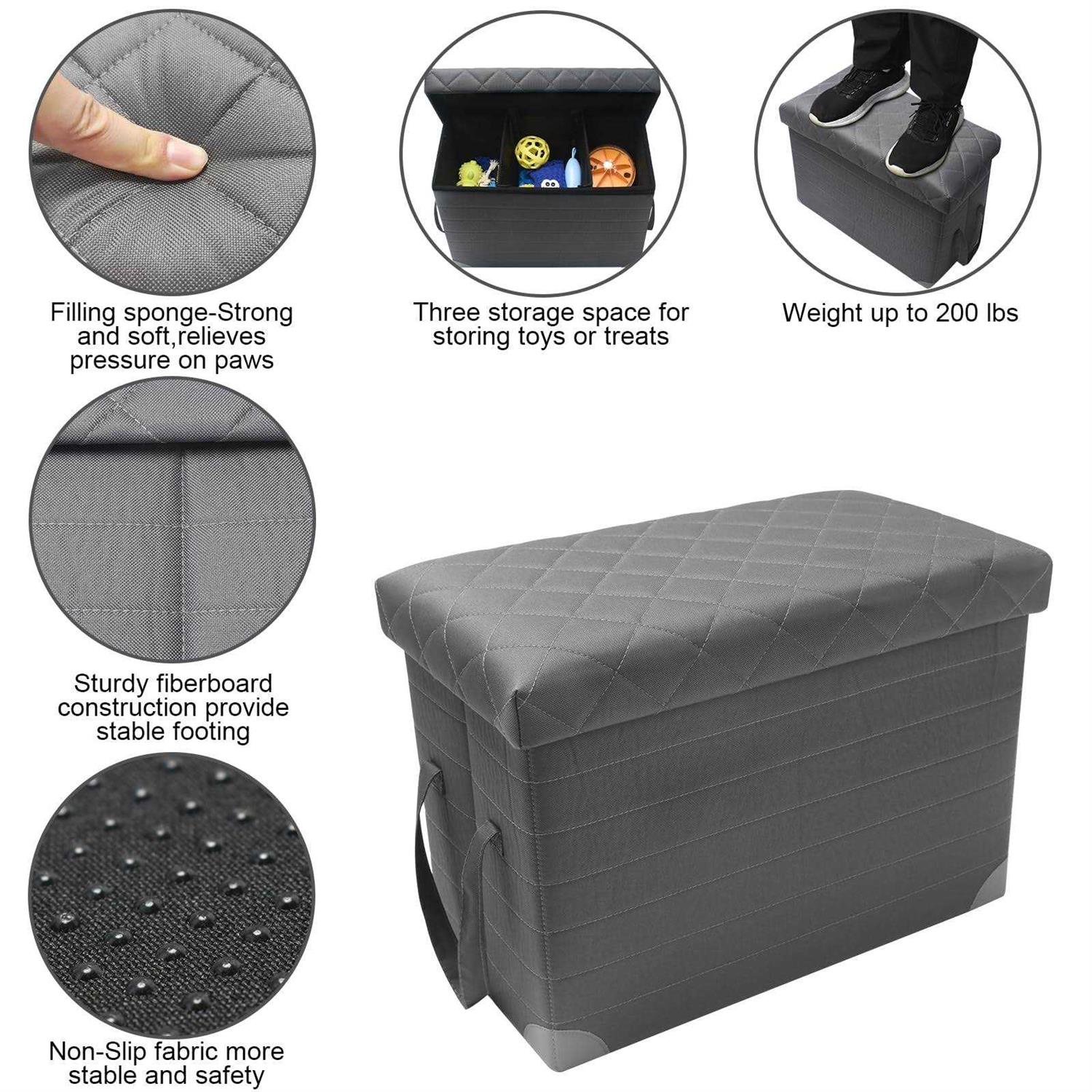 LIONROGE Car Back Seat Extender for Large Dogs up to 200lbs,Dog Car Back & Front Seat Extender with Storage,Prevent Your Dogs from Falling Off The - Image 4