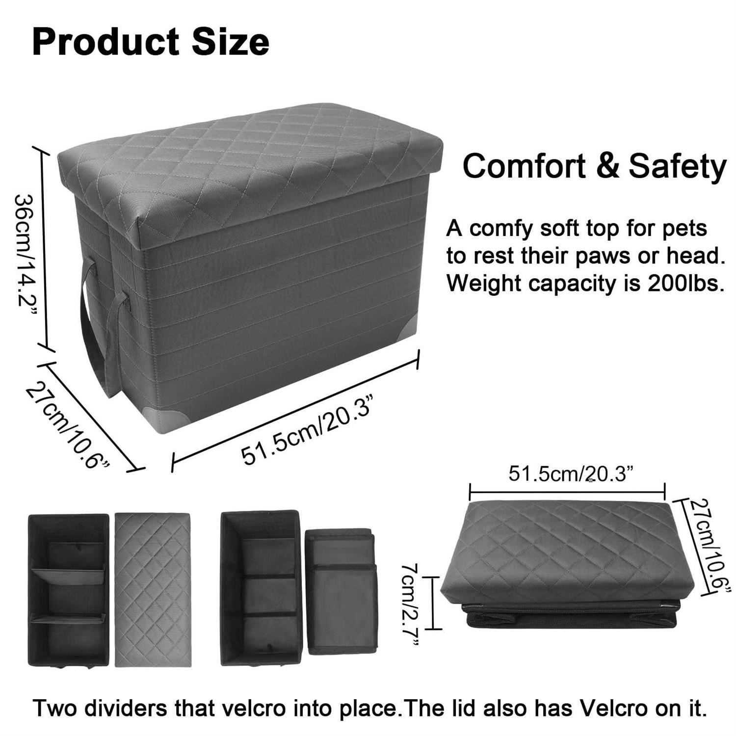 LIONROGE Car Back Seat Extender for Large Dogs up to 200lbs,Dog Car Back & Front Seat Extender with Storage,Prevent Your Dogs from Falling Off The - Image 5