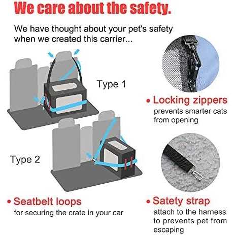 Prutapet Large Cat Carrier Soft-Sided Portable Pet Crate for Car Traveling with Collapsible Litter Box and Bowl - Image 3