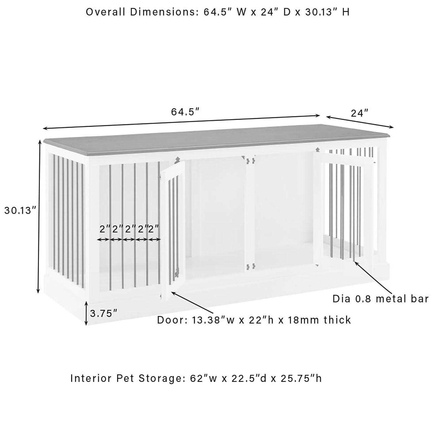 Crosley Winslow Medium Credenza Pet Crate - Image 5
