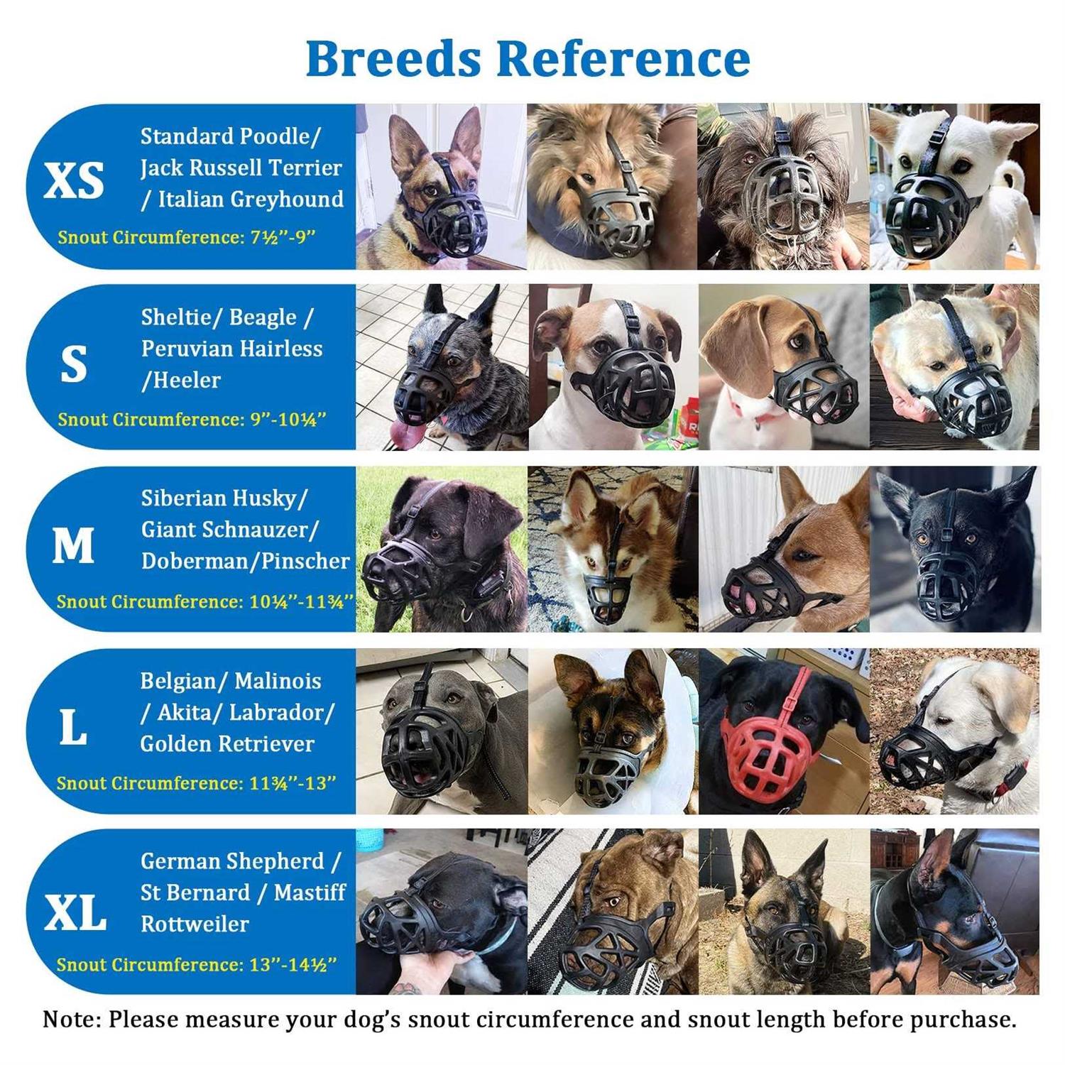 Mayerzon Dog Muzzle, Breathable Basket Muzzles for Small, Medium, Large and X-Large Dogs Biting, Barking and Chewing - Image 4