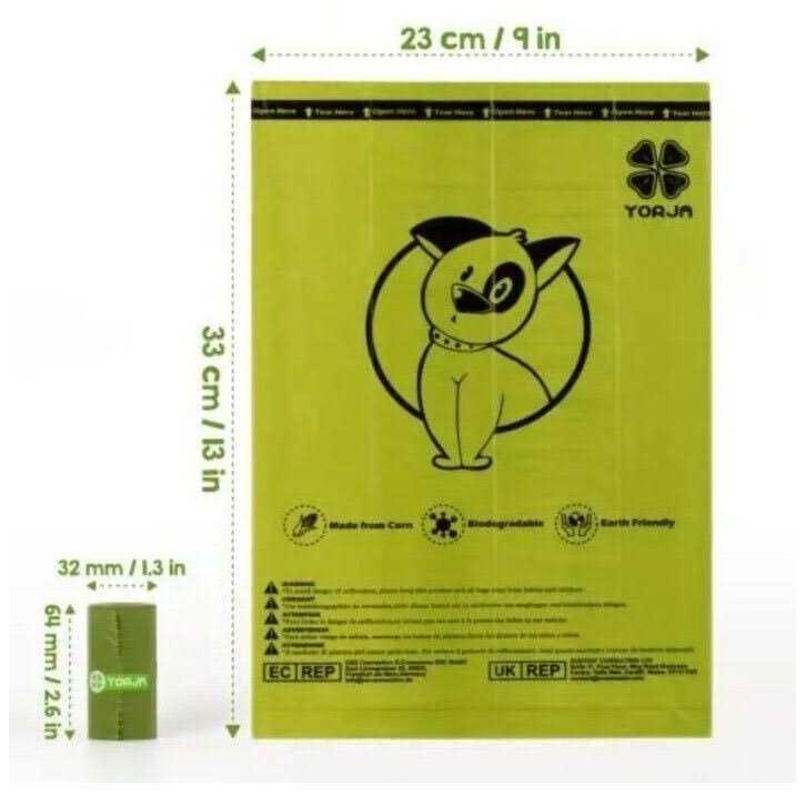 YORJA Dog Poop Bags Pet Waste Bags,100% Leak Proof Extra Thick and Strong corn starch blend - Image 3