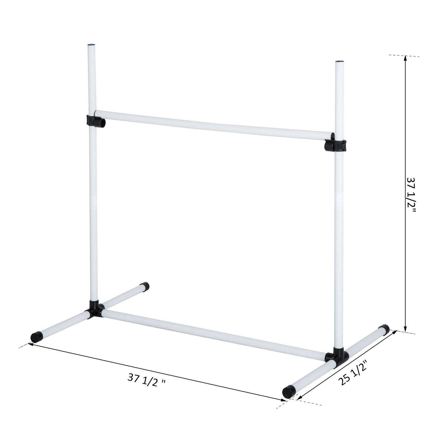 Pawhut 4 Piece Dog Agility Equipment with Adjustable Height Jump Bars - Image 3