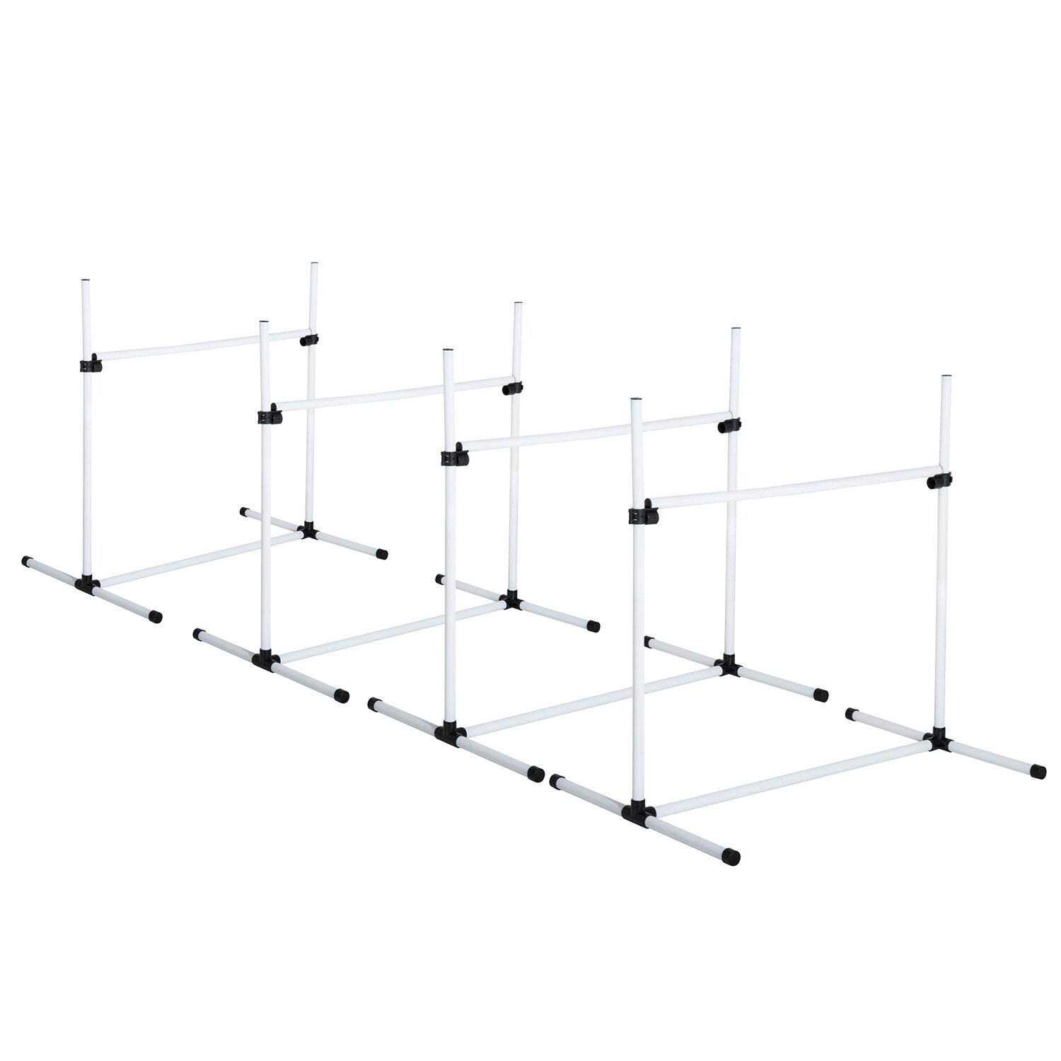 Pawhut 4 Piece Dog Agility Equipment with Adjustable Height Jump Bars - Image 3