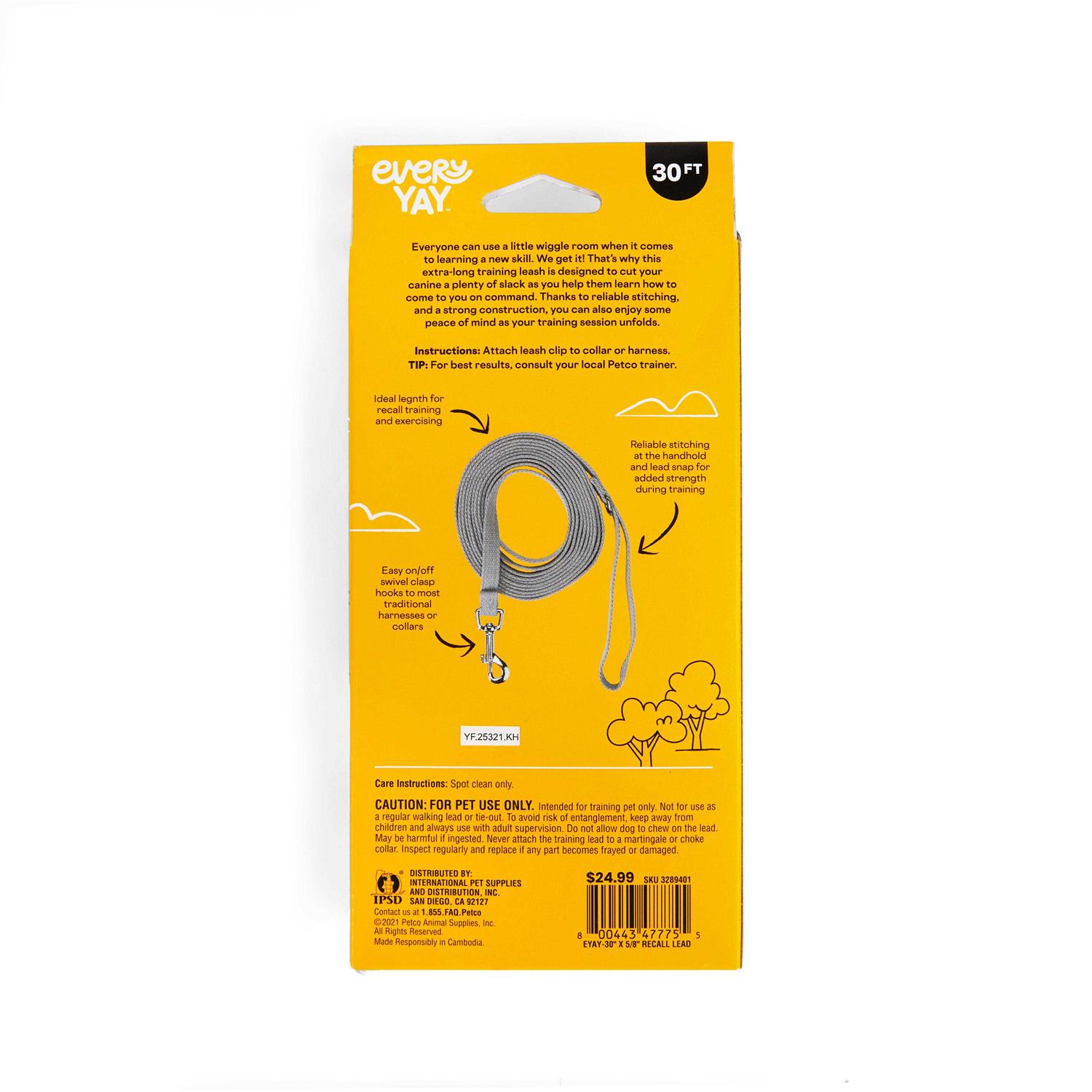 EveryYay Settin' the Pace Adjustable Recall Training 5/8 Dog Lead - Image 5