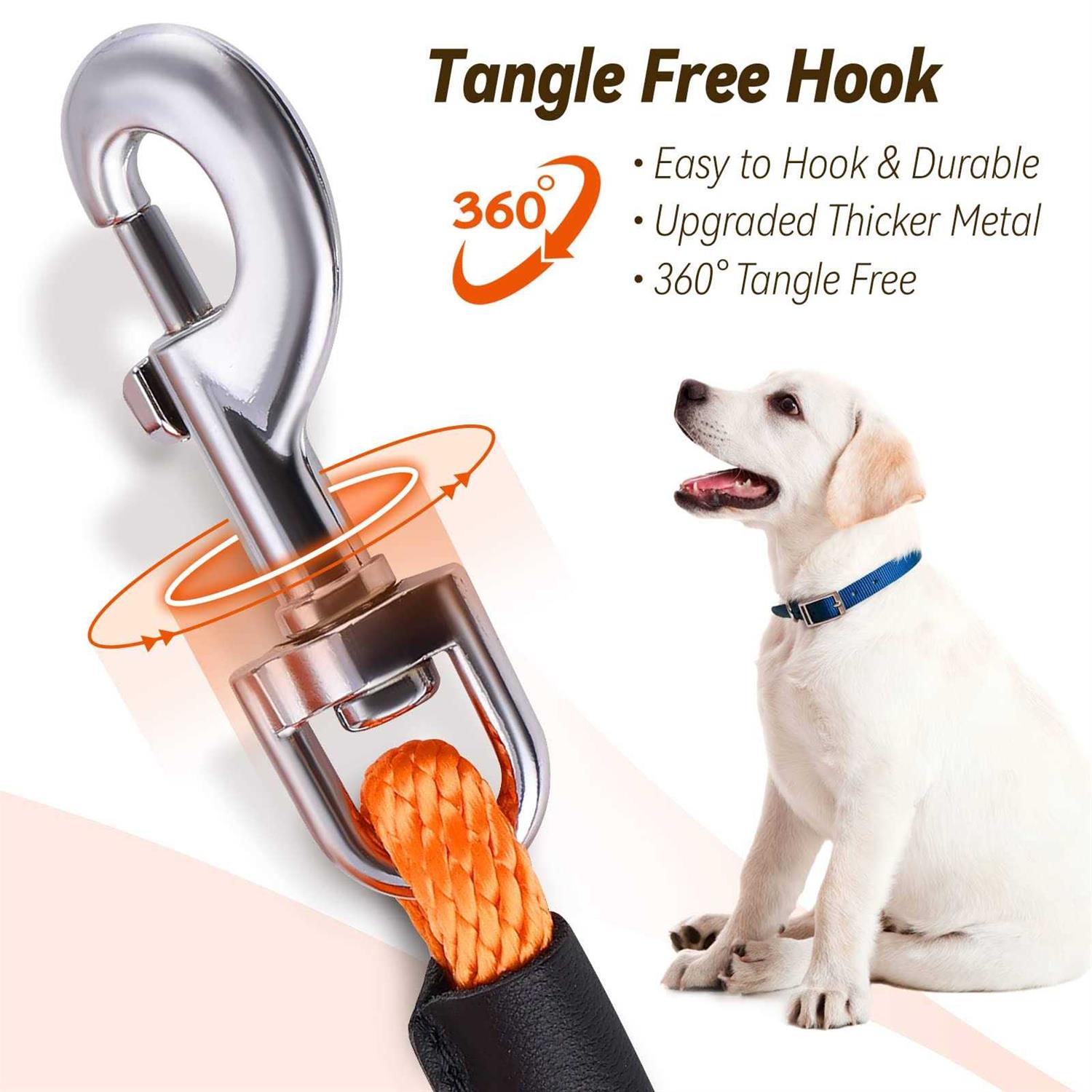 lynxking Check Cord Dog Leash Long Lead Training Tracking Line Comfortable Handle Heavy Duty Puppy Rope 10ft 15ft 30ft 50ft for Small Medium Large - Image 3