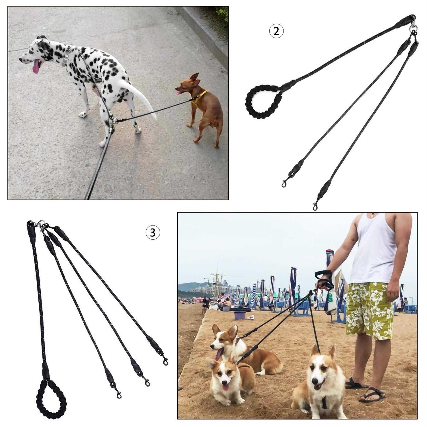 Greeney Way Dog Leash,No Tangle Multiple Dog Rope Leash Nylon Pet Straps for Dog Outdoor Walking - Image 4