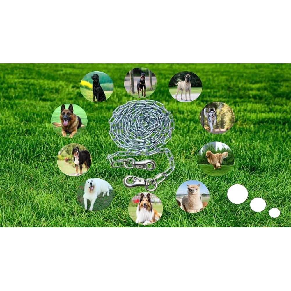 LIFSTAR Heavy Duty Dog Runner chain Dog Tie Out for Medium to Large Dogs - Image 3