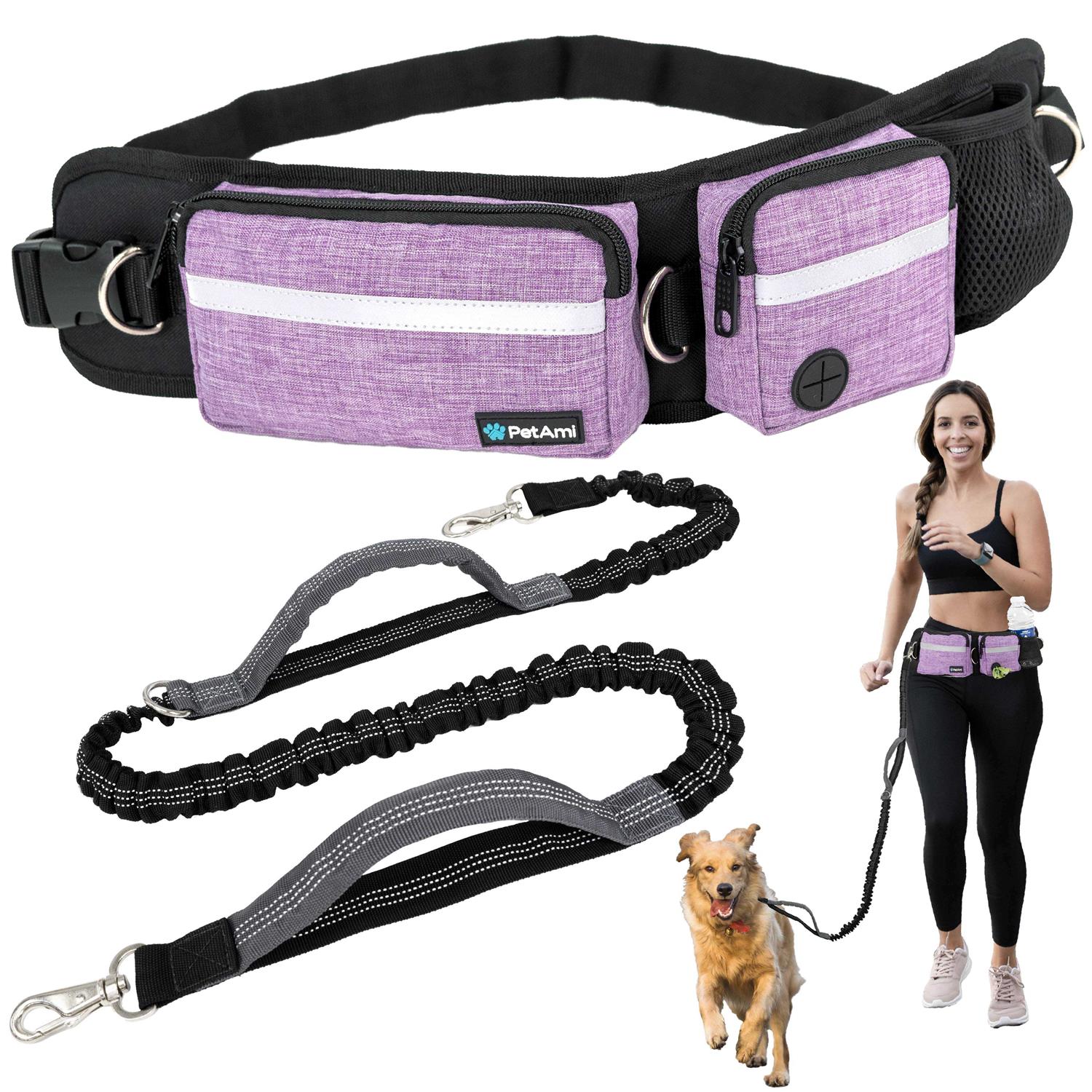 PetAmi Hands Free Dog Leash Dog Running Leash Belt Bag for Walking - Image 4