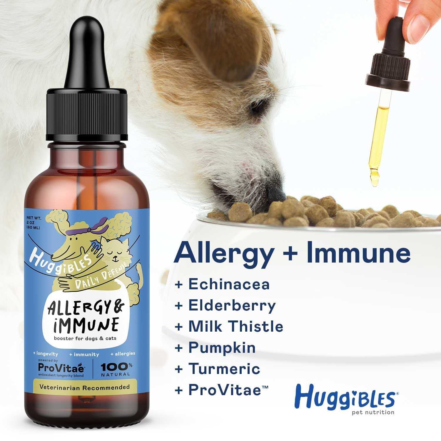 Huggibles Allergy & Immune 2-oz Liquid Supplement for Dogs & Cats - Image 3