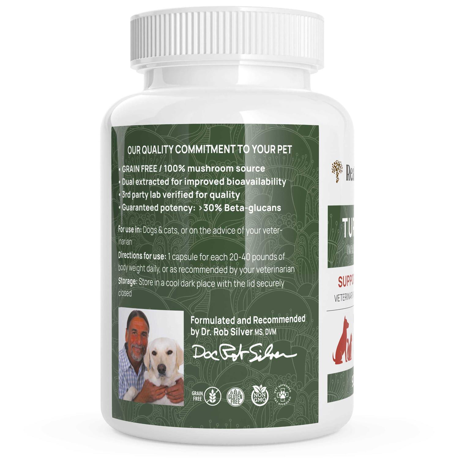 Real Mushrooms Turkey Tail Extract Capsules for Pets - Image 4