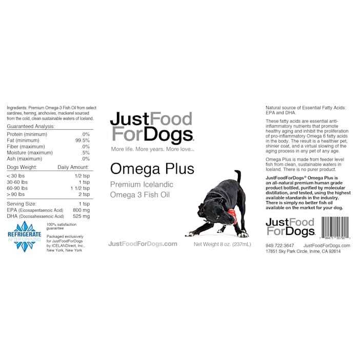 JustFoodForDogs Omega Plus Fish Oil for Dogs Supports Healthy Joints - Image 5