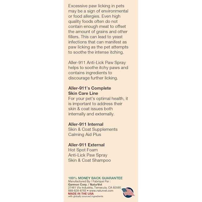 NaturVet Aller-911 Anti-Lick Paw Spray for Dogs & Cats - Image 5