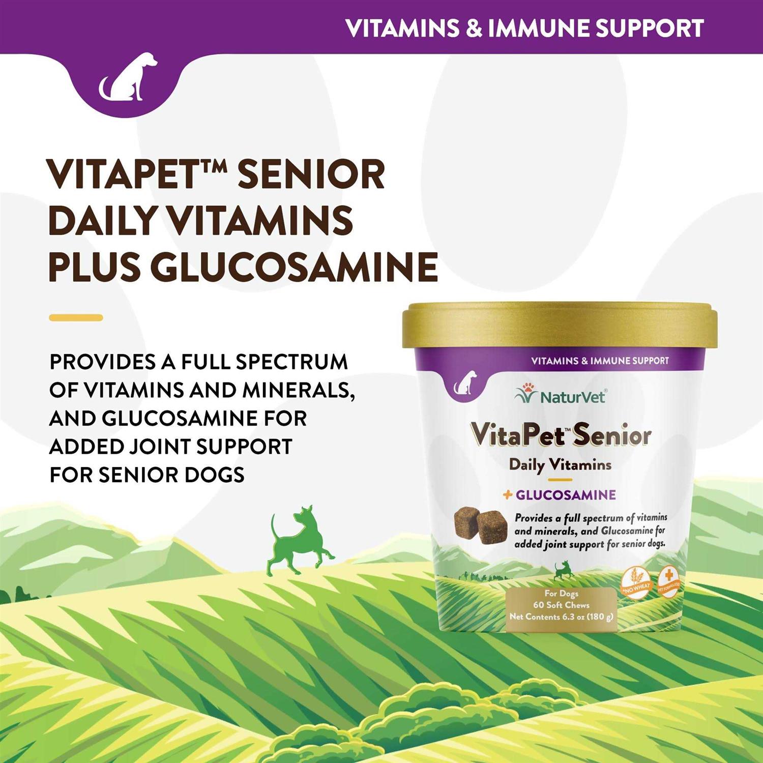 NaturVet VitaPet Senior Daily Vitamins Plus Glucosamine - Image 5