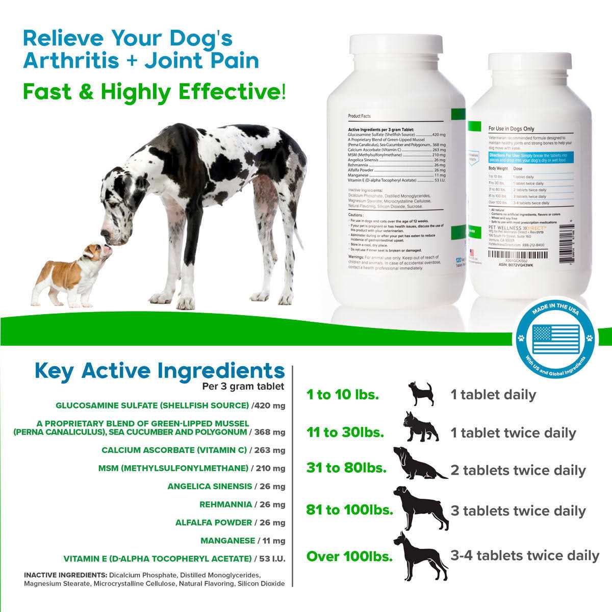VetSmart Formulas Advanced Hip + Joint Complex with MSM and Green-Lipped Mussel for Dogs - Image 5