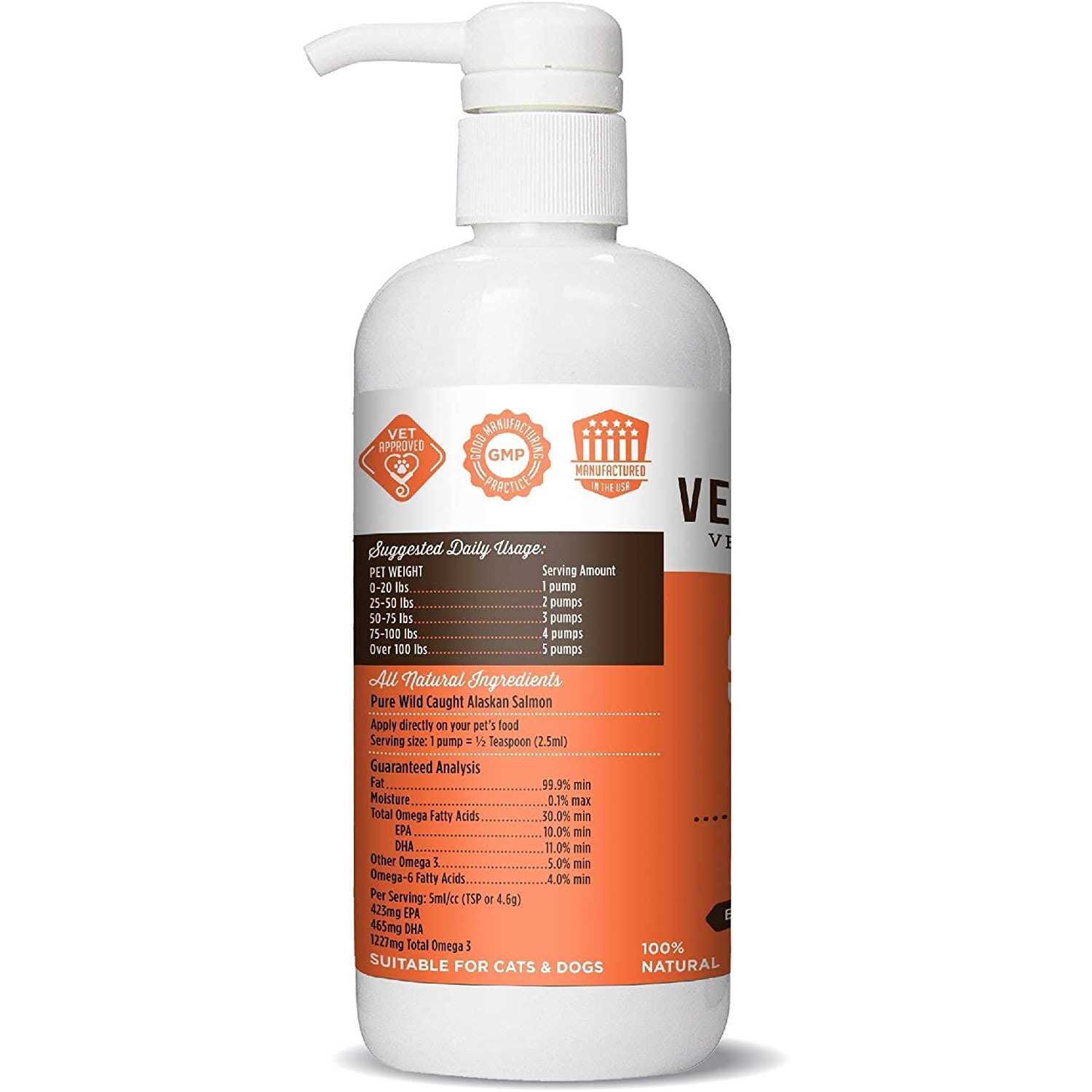 VetPro Complete VetPro 100% Pure Wild Alaskan Salmon Oil Supplement for Dogs & Cats 16 Ounces - Image 3