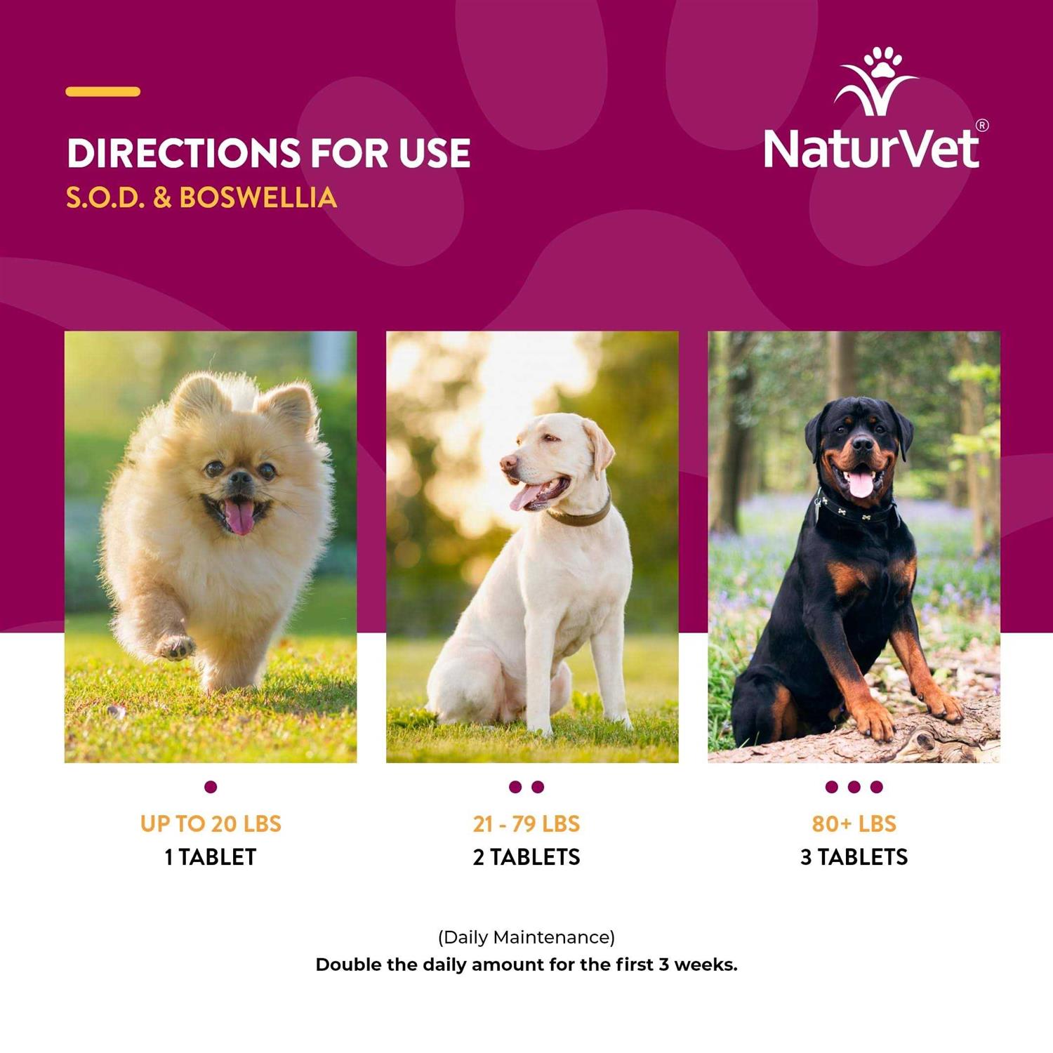 NaturVet S.O.D & Boswellia Tablets for Dogs - Image 5