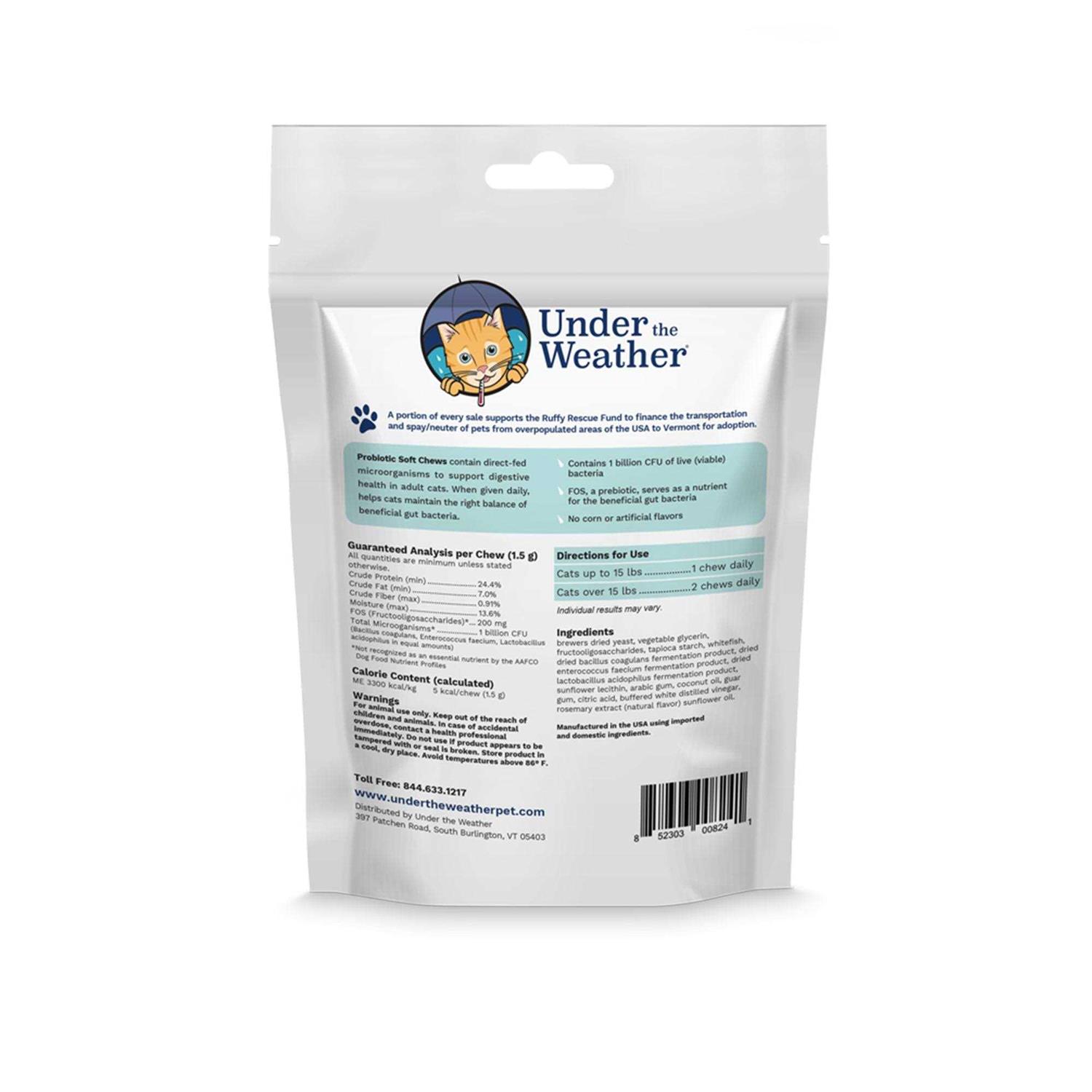 Under the Weather Cat Supplement Probiotic Soft Chews - Image 4