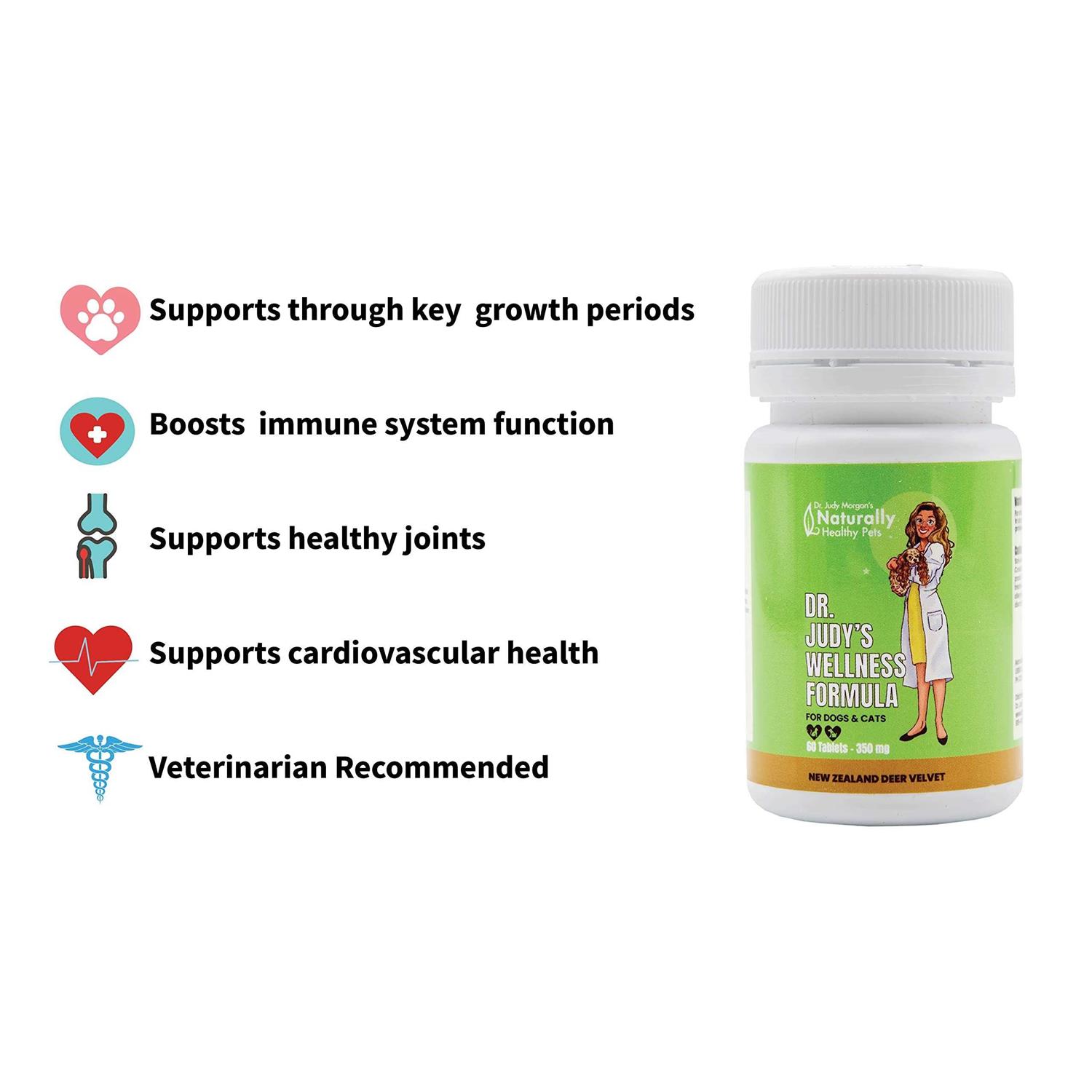 Dr. Judy Morgan's Naturally Healthy Pets New Zealand Deer Velvet Wellness Formula for Dogs & Cats - Image 3