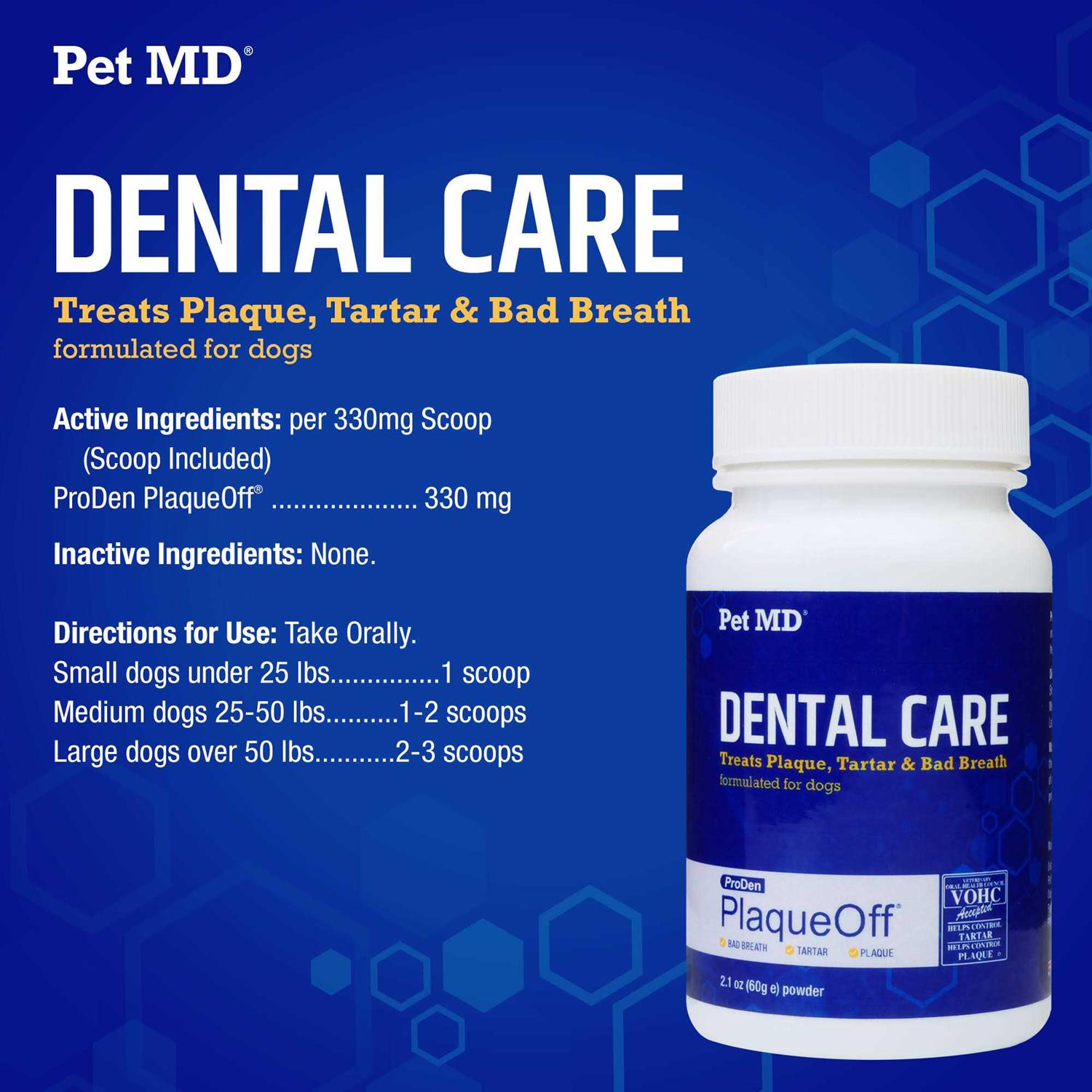 Pet Md Proden Plaqueoff Powder Dog Supplement For Healthy Teeth And Gums 60g - Image 3