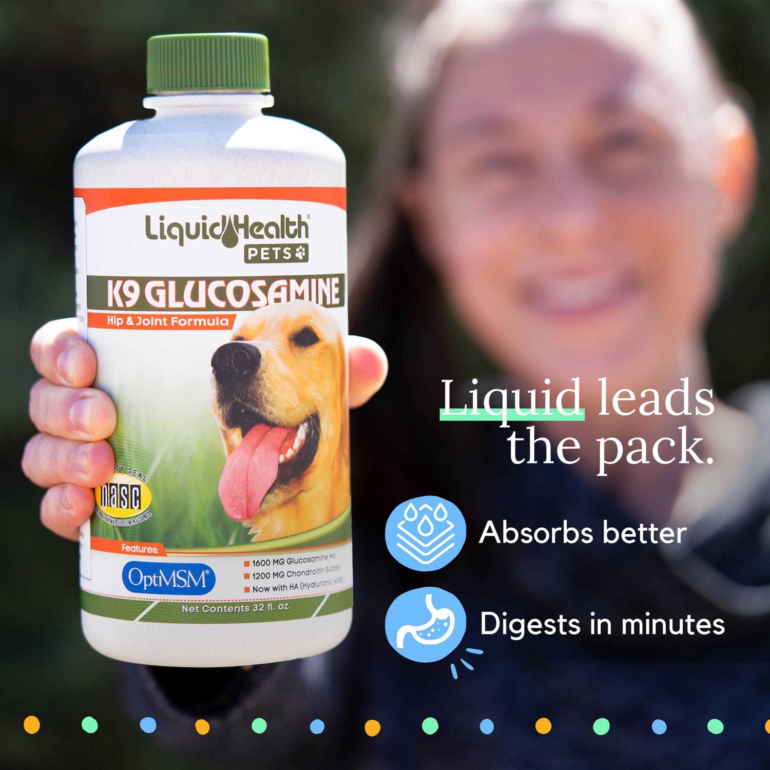 Liquid Health Pets K9 Glucosamine for Dogs Joint Supplement - Image 3