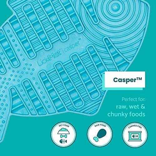 Lickimat Casper & Felix, Fish-Shaped Cat Slow Feeders Lick Mat, Boredom Anxiety Reducer - Image 5