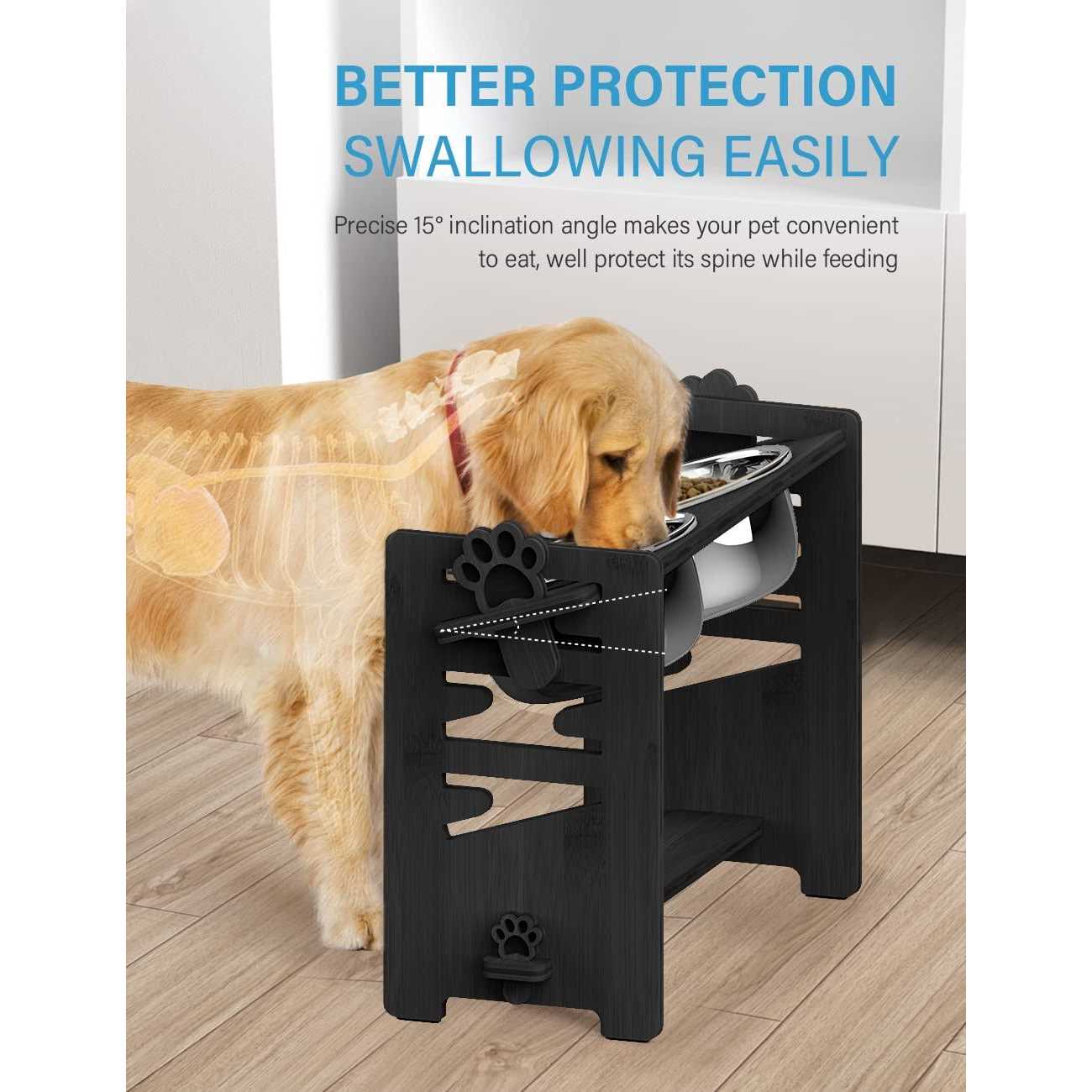 Vantic Elevated Dog Bowls-Adjustable Raised Dog Bowls with Stand for Small Size Dogs and Cats,Durable - Image 5