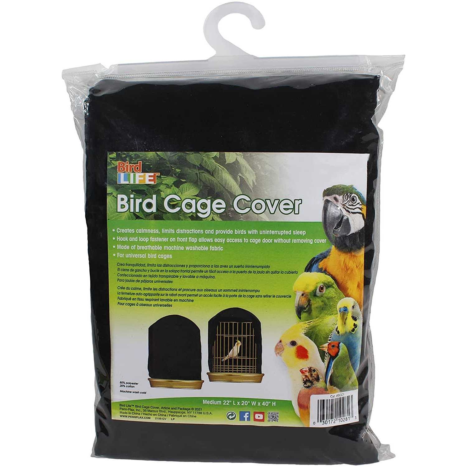 Penn-Plax Bird-Life Universal Fit Birdcage Cover Machine Washable & Breathable Fabric - Image 4