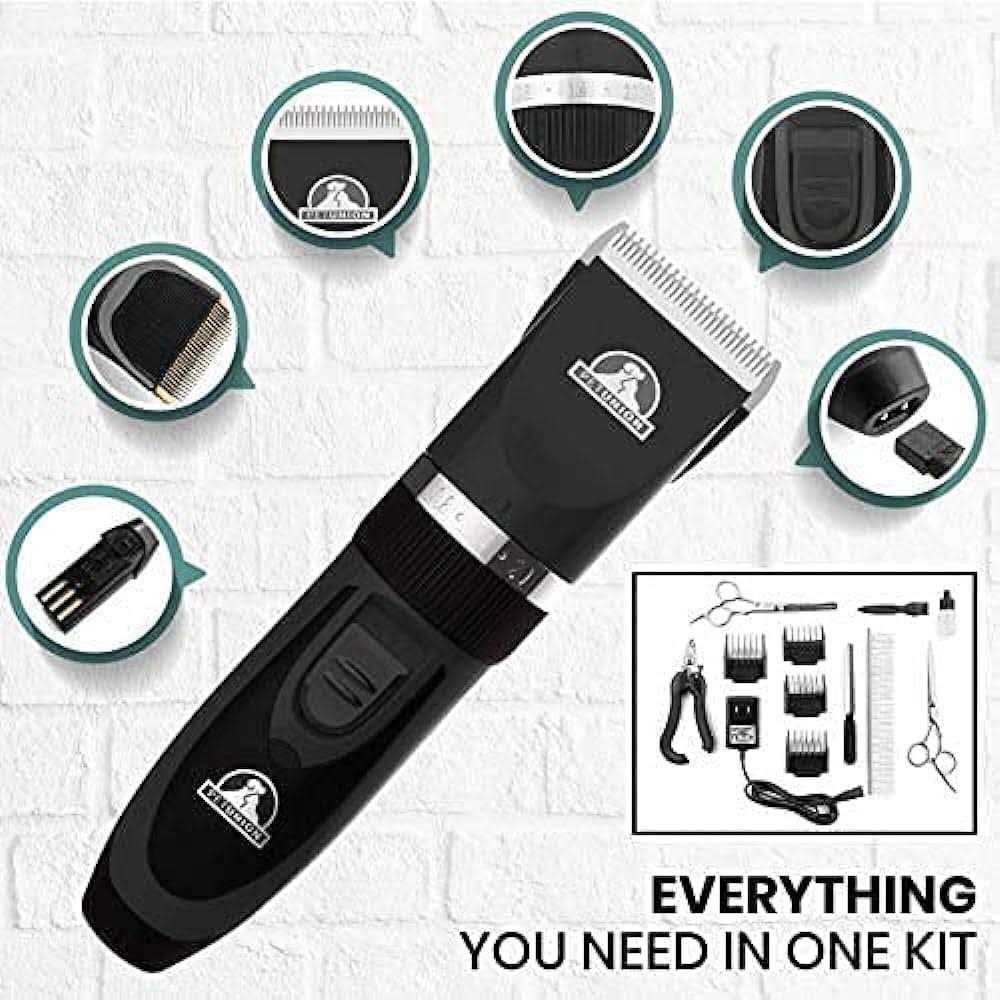 Pet Union Professional Dog Grooming Kit Cordless Low Noise Dog Clippers for Grooming Thick Coats - Image 5
