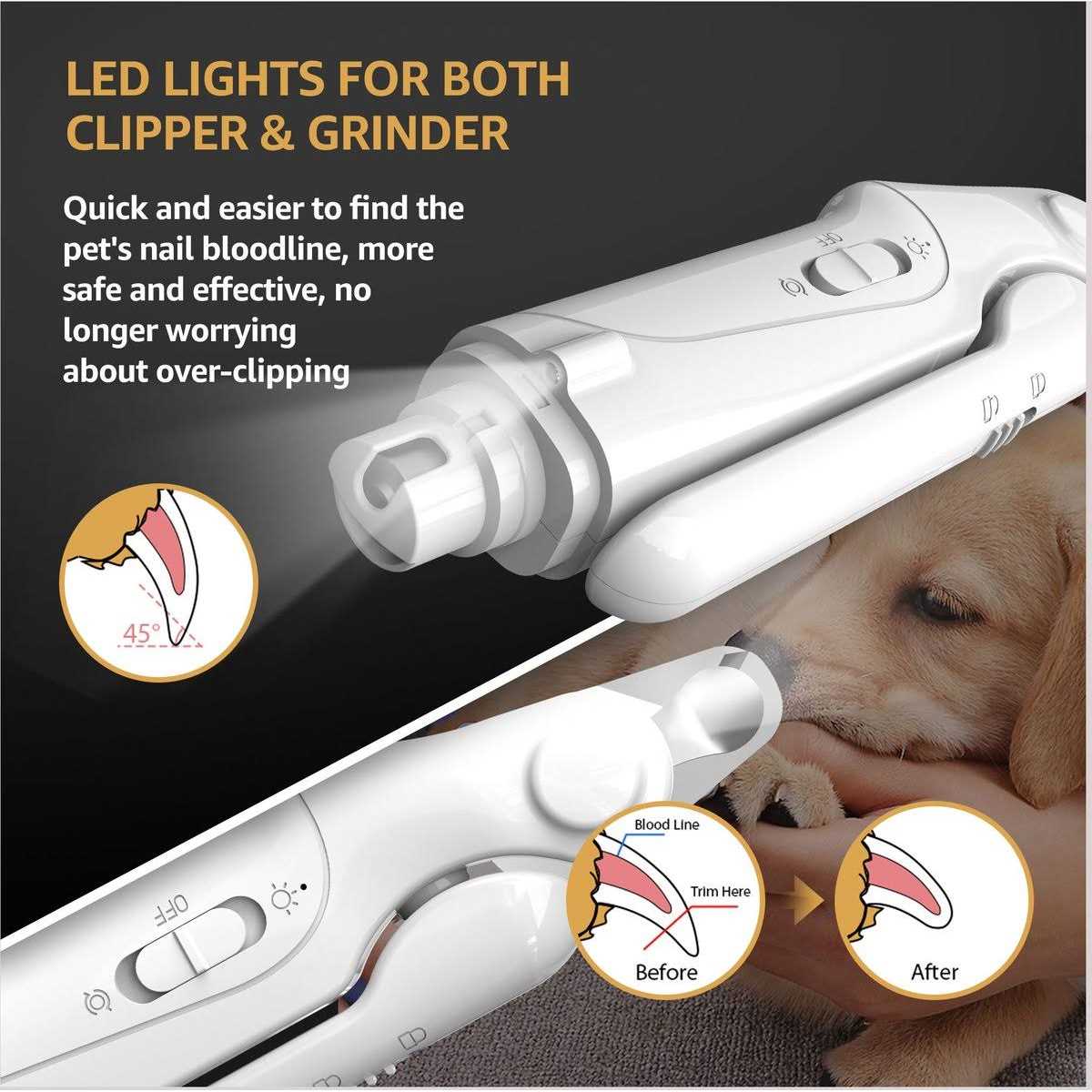 Pawshelf 2-in-1 Dog & Cat Nail Grinders & Clippers - Image 5