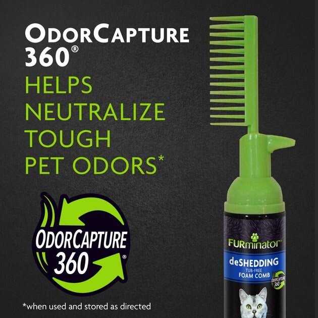 FURminator Tub-Free Deshedding Foam Cat Grooming Comb - Image 4