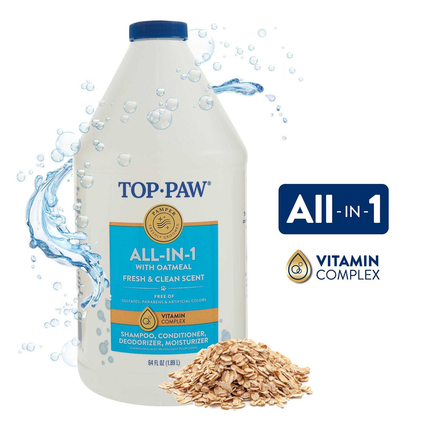 Top Paw All-In-1 with Oatmeal Dog Shampoo, Conditioner, Deodorizer and Moisturizer - Image 3