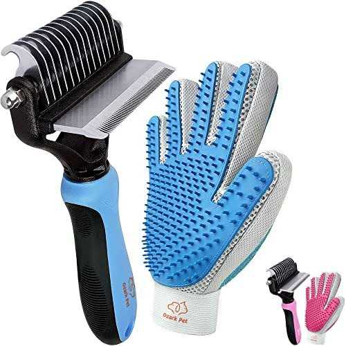 Ozark Pet Dog Brush and Cat Brush-with Deshedding Brush, Dog Dematting Tools and 2 Side Shedding Brush Glove - Image 5