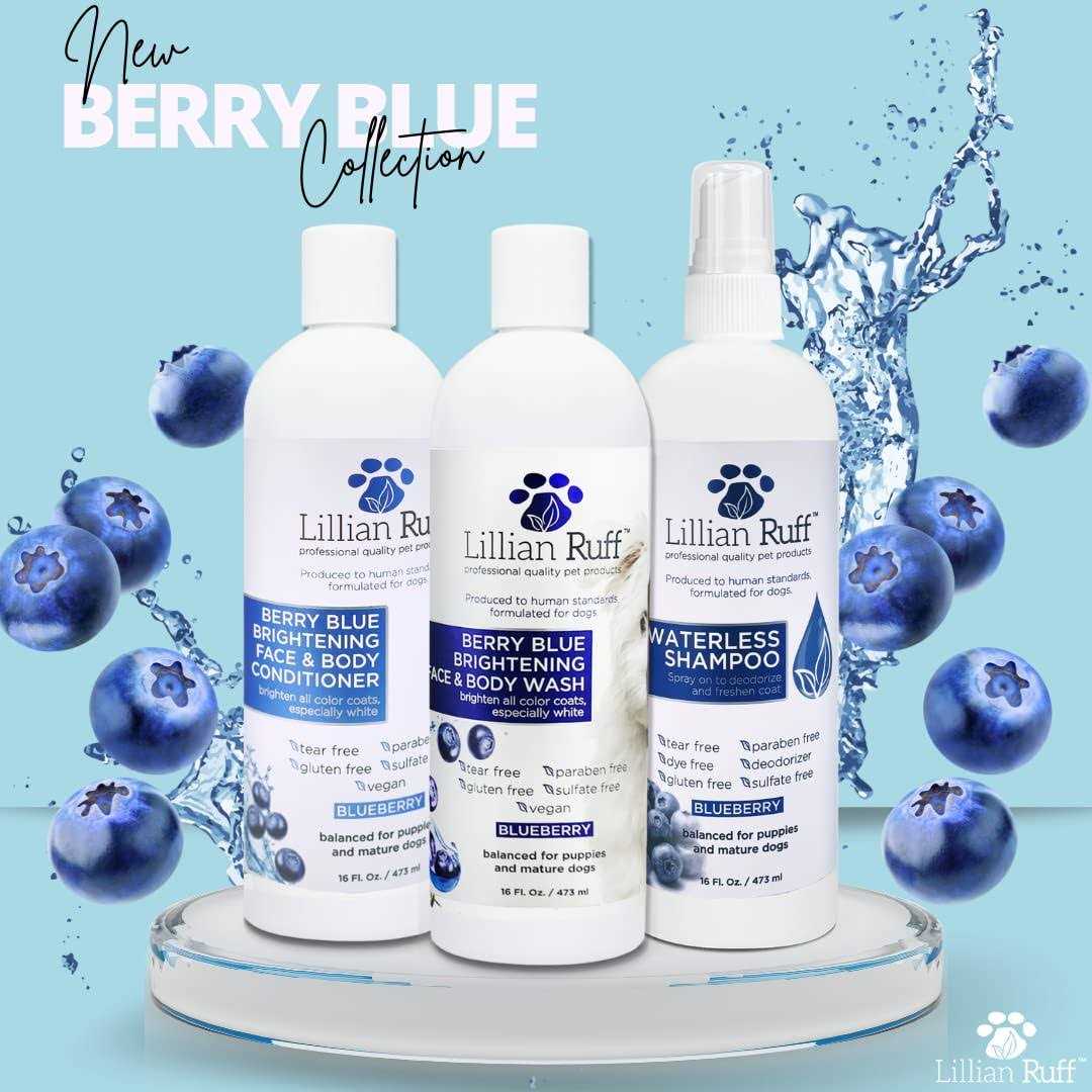 Lillian Ruff Berry Blue Brightening Face and Body Wash for Dogs and Cats - Image 4