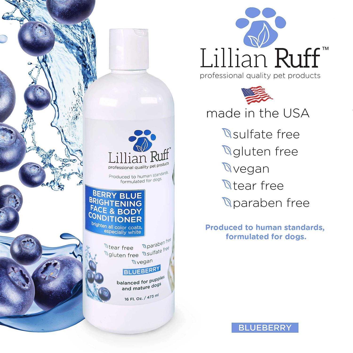 Lillian Ruff Berry Blue Brightening Face and Body Wash for Dogs and Cats - Image 5