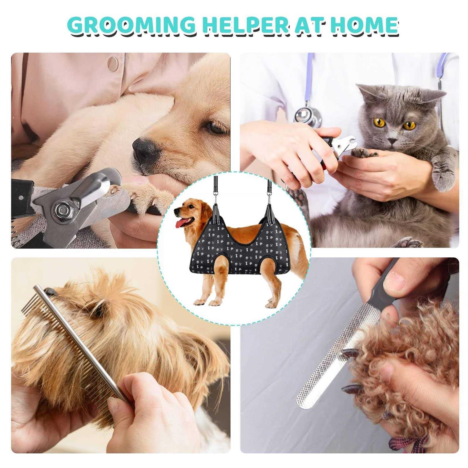 Pet Grooming Hammock Harness with Nail Clippers/Trimmer Nail File - Image 4