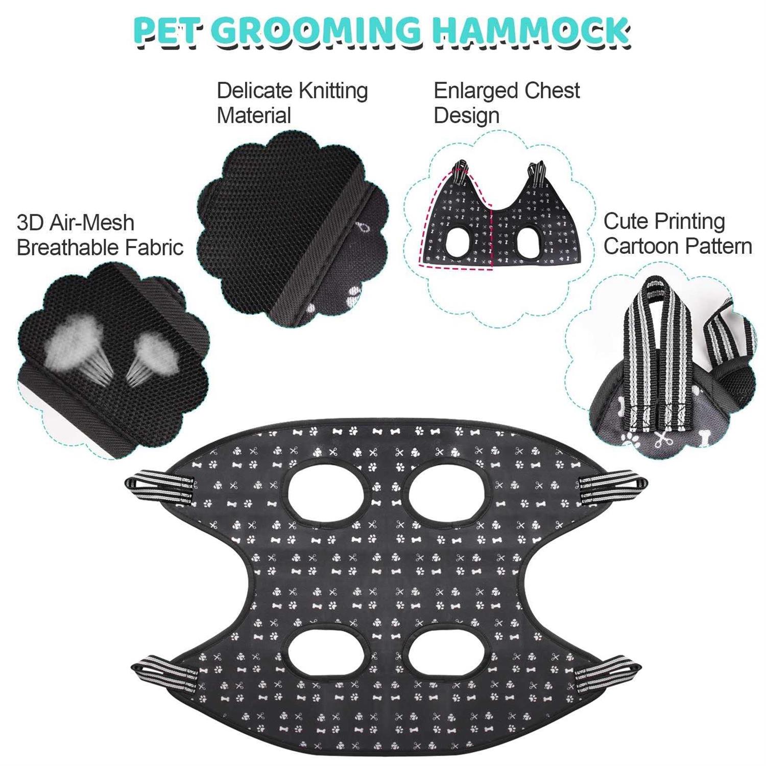 Pet Grooming Hammock Harness with Nail Clippers/Trimmer Nail File - Image 5