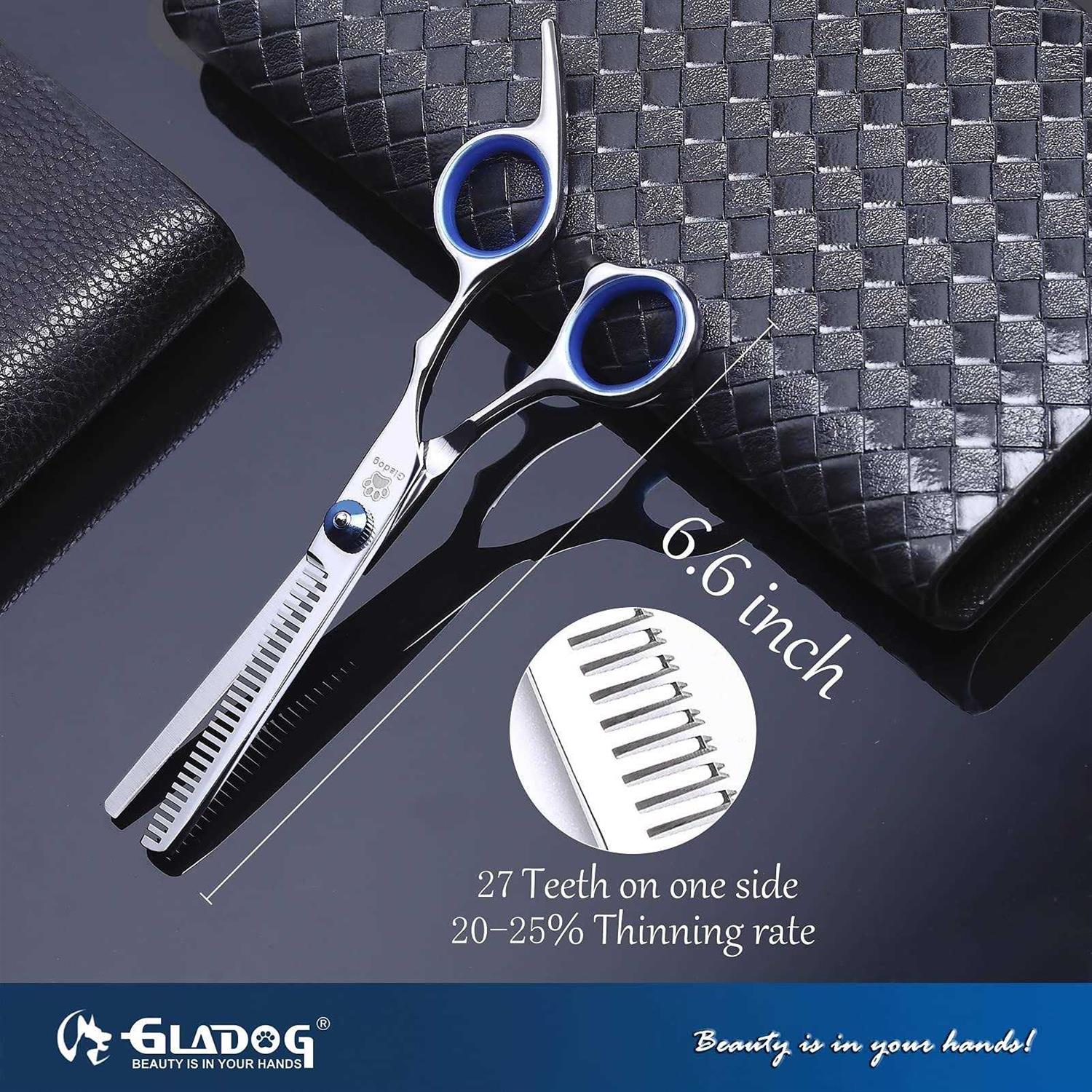 GLADOG Professional Dog Grooming Scissors Set, 4 in 1 Pet Grooming Scissors for dogs with Safety Round Tips, Sharp and Durable - Image 3