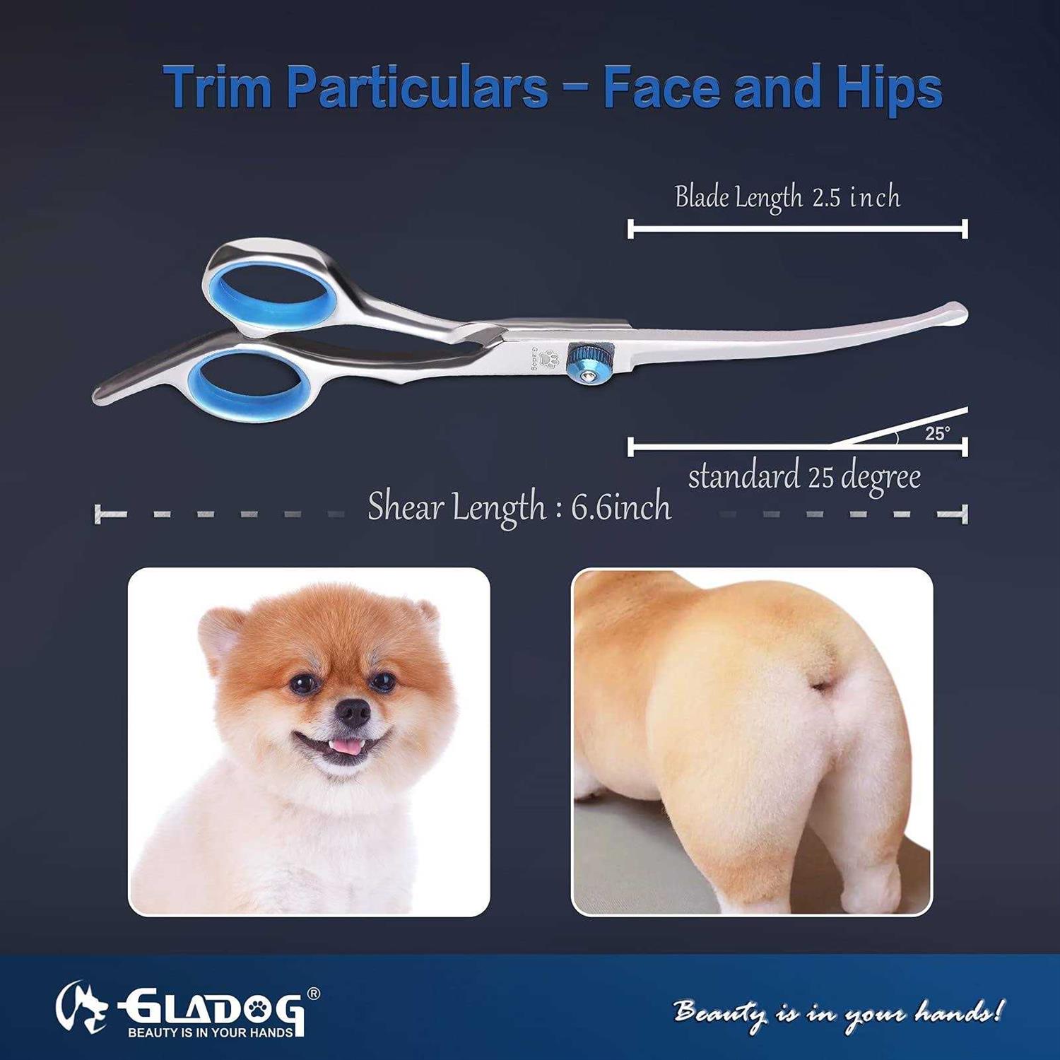 GLADOG Professional Dog Grooming Scissors Set, 4 in 1 Pet Grooming Scissors for dogs with Safety Round Tips, Sharp and Durable - Image 5
