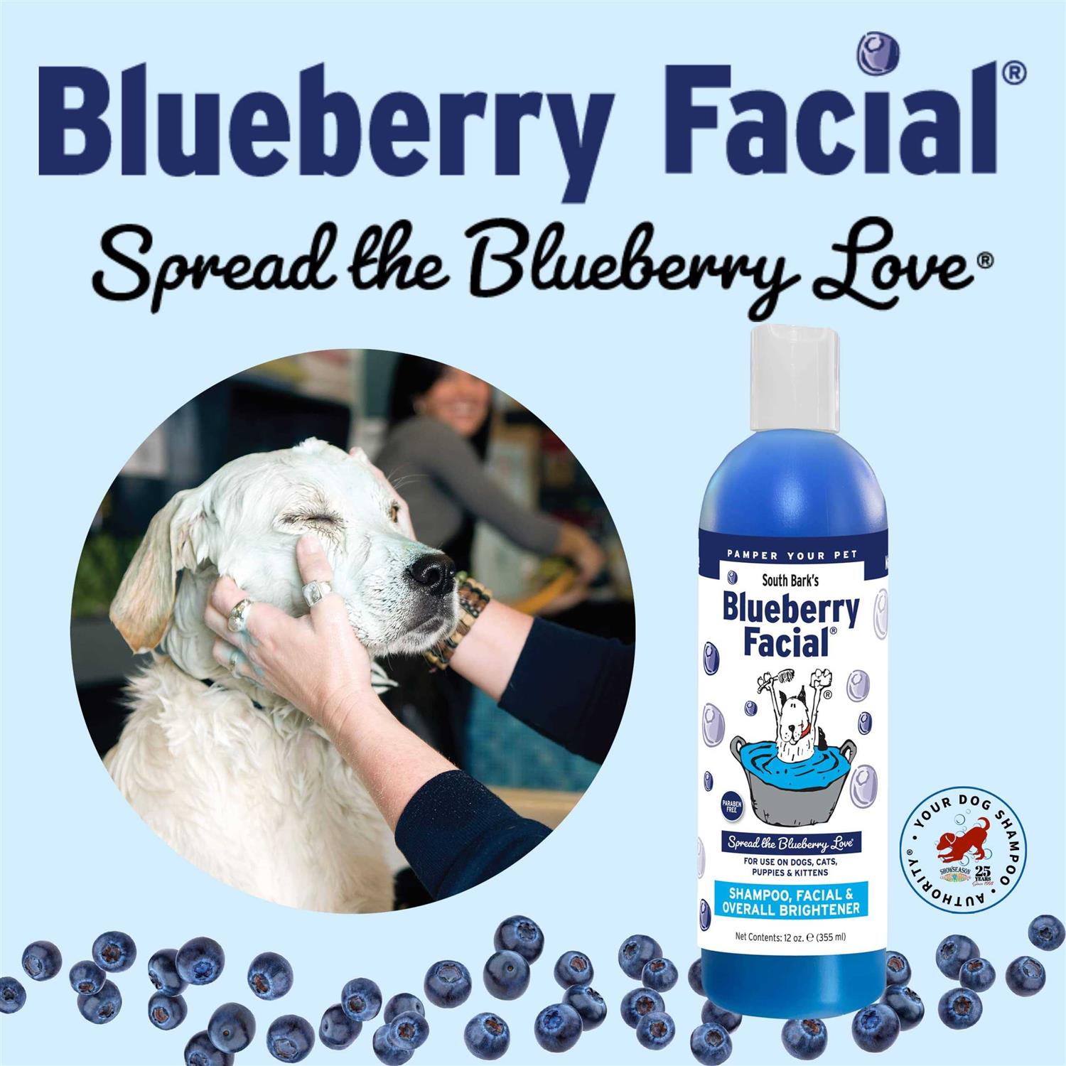 South Bark's Blueberry Facial Shampoo for Dogs & Cats 2 Pack - Image 5