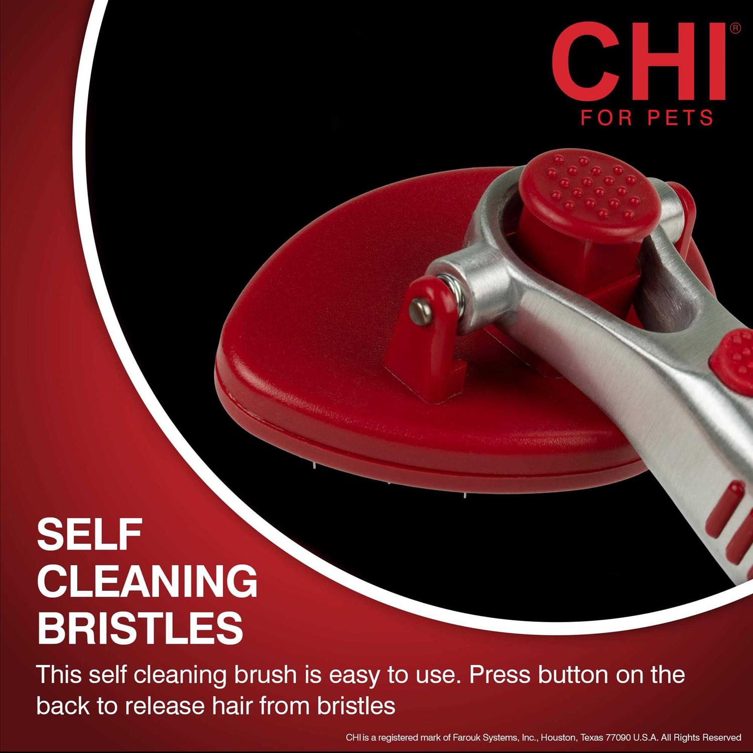 CHI Self Cleaning & Pivoting Slicker Cat Brush - Image 4