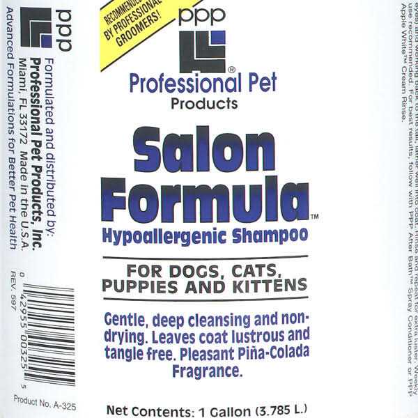 PPP Salon Formula Hypoallergenic Pet Shampoo - Image 4